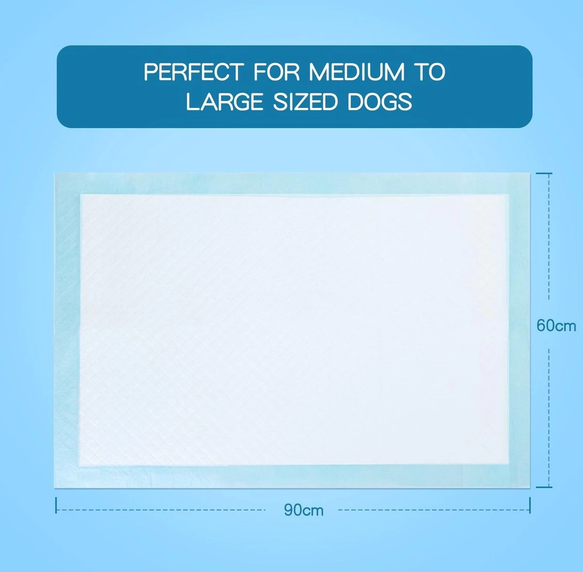Nobleza 48WQF - Puppy Training Pads - 60 X 90 Cm - Zindelijkheidstraining -50 Stuks - L 5 Nobleza 48WQF - Puppy Training Pads - 60 X 90 Cm - Zindelijkheidstraining -50 Stuks - L - Afbeelding 3