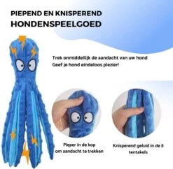 VEDIC® - Octopus Honden Knuffel Set Van 4 - Piepspeelgoed - Geen Vulling - 32CM - Groen/Blauw/Oranje/Roze -Hondenartikelen Serie Winkel 1200x1177 9