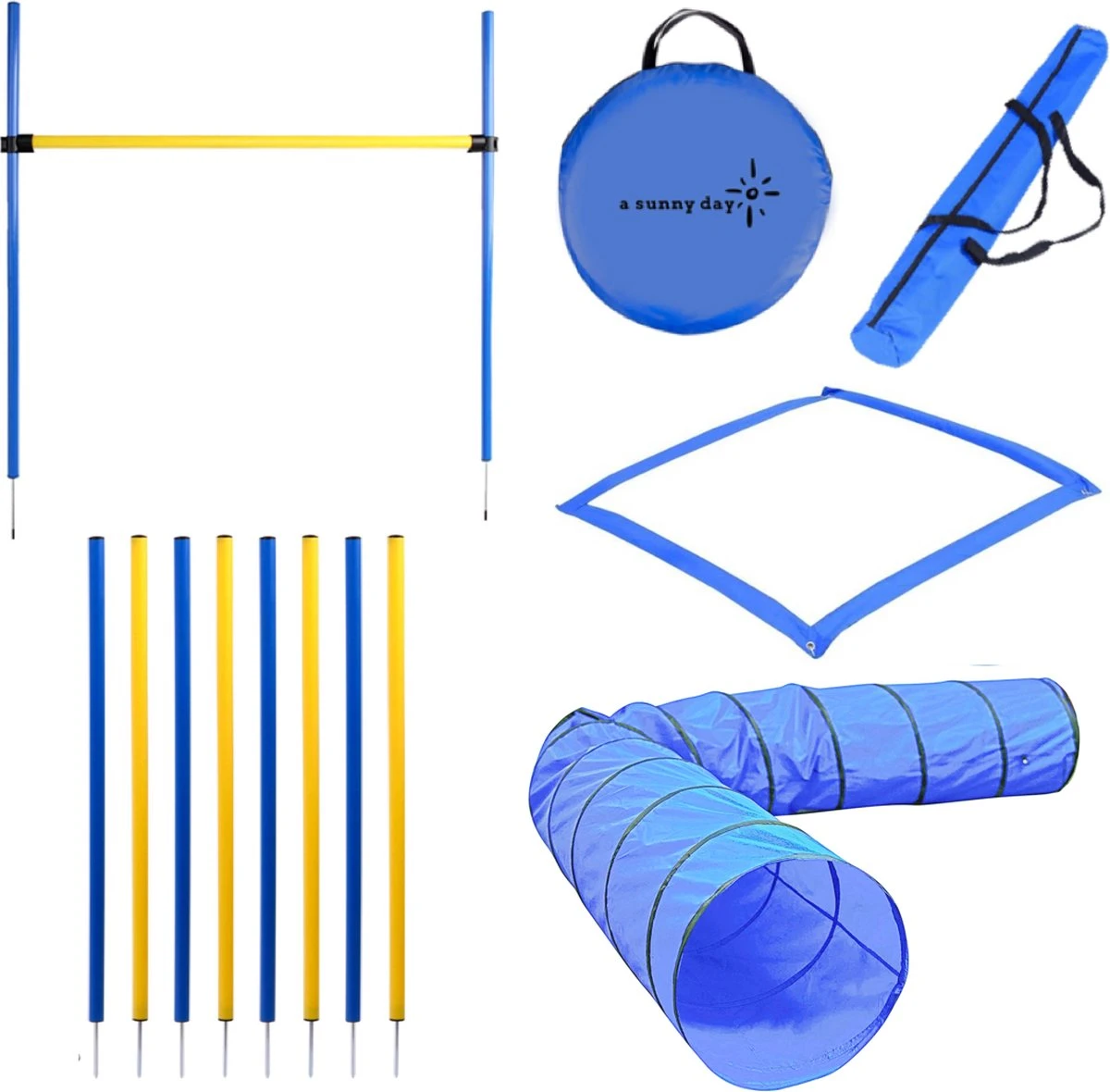 Agility Voor De Hond - Agility Set- Hondentunnel 300 Cm- Slalom Set - Horde - Startveld - Honden Behendigheidsset - 16 Delig - Tunnel - Slalom - Horde - Agility Set Voor De Hond - Agility Set 3 Agility Voor De Hond - Agility Set- Hondentunnel 300 Cm- Slalom Set - Horde - Startveld - Honden Behendigheidsset - 16 Delig - Tunnel - Slalom - Horde - Agility Set Voor De Hond - Agility Set