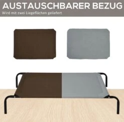 PawHut Hondenstretcher XL 110x68x19 Cm. Bruin / Grijs -Hondenartikelen Serie Winkel 1200x1181 1