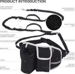 BOTC Looplijn Hond Met Heupriem Voor Hardlopen - Hondenriem - Zwart -Hondenartikelen Serie Winkel 1200x1184 15
