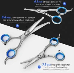 BOTC Schaar Voor Dieren - Set 5 Stuks - Zilver - Effileerscharen - Honden Scharenset - Dierenschaar - Trimscharen - Trimset -Hondenartikelen Serie Winkel 1200x1186 7