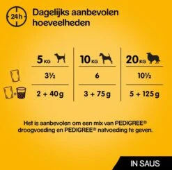 Pedigree Adult In Saus Honden Natvoer - Vier Verschillende Smaken - 80 X 100 Gr -Hondenartikelen Serie Winkel 1200x1189 3