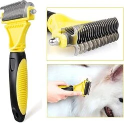 Hondenborstel - Dubbelzijdig Ontharing Tool - Herbruikbare Honden & Kattenvachtkam - Huisdier Grooming - 1 Stuk - Groen -Hondenartikelen Serie Winkel 1200x1190 9