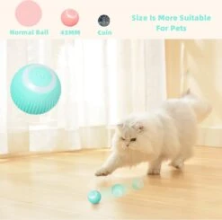 Merkloos Pecute® Elektrische Speelbal - Slimme Interactieve Zelfrollende Bal - Kat En Hond Speelgoed - Kattenspeelgoed - Blauw -Hondenartikelen Serie Winkel 1200x1192 18