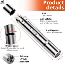 PetFriends Laserpen Voor Kat - USB Oplaadbaar - Laserpointer - Laserlampje - Kattenspeeltjes -Hondenartikelen Serie Winkel 1200x1195 29