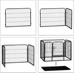 MaxxPet Puppyren - Hondenbench - Puppykennel - Hondenren - 125 X 78 X 80 Cm - Zwart -Hondenartikelen Serie Winkel 1200x1197 29