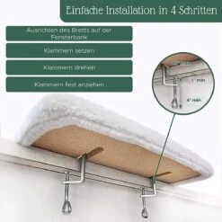 Pfotenolymp® Premium Window Baars/Krabmat Voor Katten Bij Het Raam - Vensterbank/Kattenbank Voor De Vensterbank - Zit/Ligstoel Voor Katten -Hondenartikelen Serie Winkel 1200x1199 19