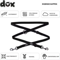 DDOXX Hondenriem Air Mesh, 3-voudig Verstelbaar, 2m | Voor Kleine & Grote Honden | Dubbele Riem Twee Honden Kat Puppy | Tug Leash Large | Lead Leash Small | Walking Leash Puppy Leash | Zwart, XS -Hondenartikelen Serie Winkel 1200x1199 43