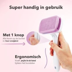 Lubadoo® - Kattenborstel - Hondenborstel - Kattenkam - Kattenhaar - Hondenhaar - Huisdierhaar Verwijderaar - Haarverwijderaar Voor Huisdieren - Langharig - Kortharig - Roze -Hondenartikelen Serie Winkel 1200x1200 1104