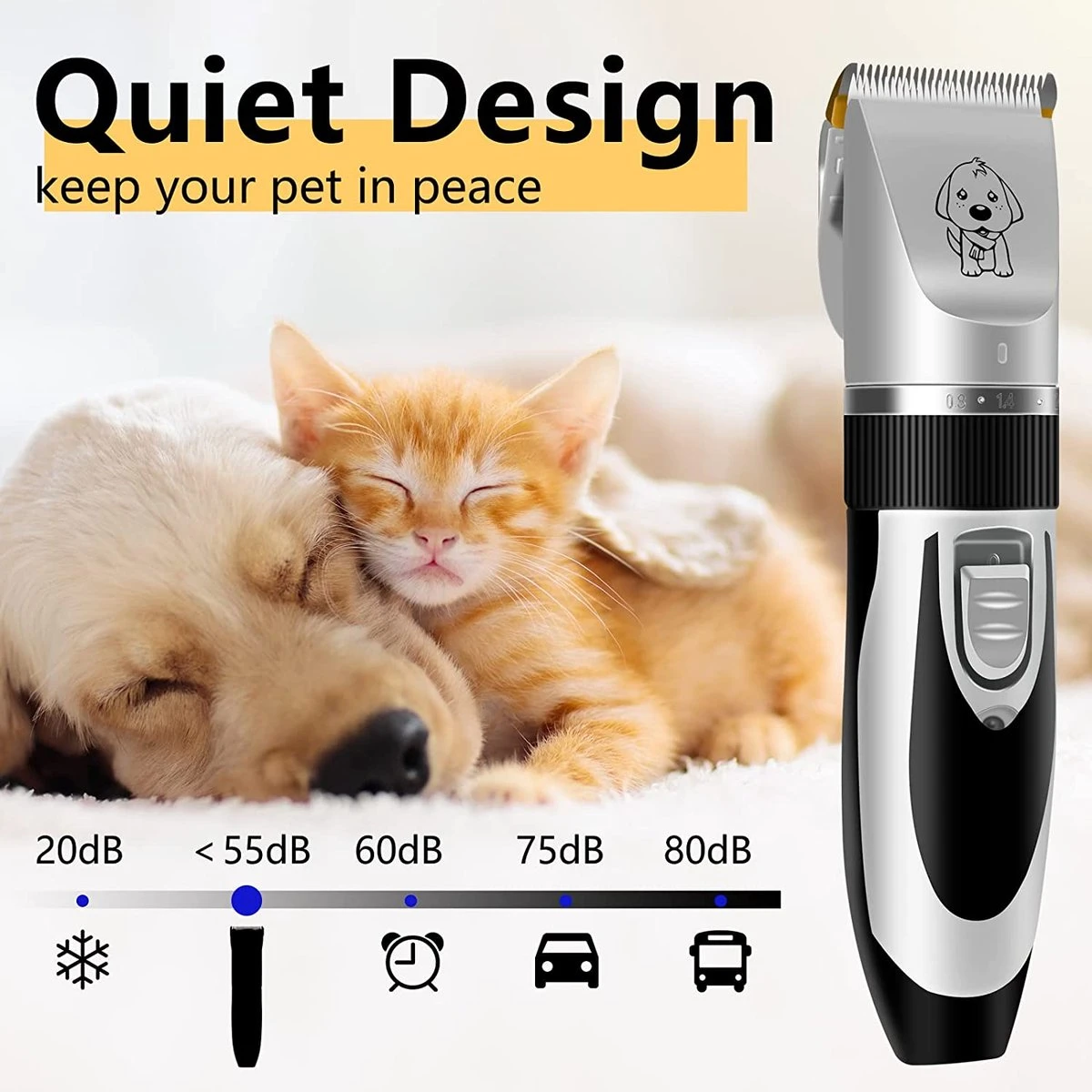 Merkloos Hondentondeuse, Hundeschermaschine / Dog Clippers - Dierenhaartrimmer, Hondentondeuse Kit Hond Verzorging 4 Merkloos Hondentondeuse, Hundeschermaschine / Dog Clippers - Dierenhaartrimmer, Hondentondeuse Kit Hond Verzorging - Afbeelding 2