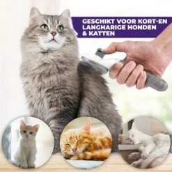 Kattenborstel - Hondenborstel - Pluizenverwijderaar - Haarverwijderaar Voor Huisdieren - Hondenkam - Kattenkam - Huisdierhaar Verwijderaar - Ontpluizer - Kattenhaar & Hondenhaar Verwijderaar - Voor Langharig & Kortharig - Grijs -Hondenartikelen Serie Winkel 1200x1200 1177