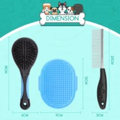 Nobleza 3 Delige Hondenborstel Set – Hondenkam - Kattenkam - Borstels – Dierverzorging - Dierenverzorging - Blauw -Hondenartikelen Serie Winkel 1200x1200 1204