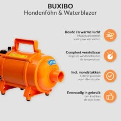 Krachtige Hondenföhn/ Waterblazer Met Draaiknop Om Overtollig Water En Stof Snel Uit De Vacht Te Blazen | Verstelbare Vermogen Standen (500W Tot 2200W) En Verstelbare Temperatuur - Type B Oranje -Hondenartikelen Serie Winkel 1200x1200 1246