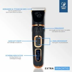 YE™ Professionele Dieren/honden Tondeuse Set Extra Krachtig - Honden Trimmer - Lang Of Kortharige Huisdieren Katten & Honden - Draadloos - Weinig Geluid -Hondenartikelen Serie Winkel 1200x1200 1261