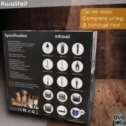 AVE Pets® Complete Hondentondeuse Set - Draadloos Tondeuse - Scheerapparaat Voor Je Hond Of Kat - Huisdier Trimmer - Professionele Dierentondeuse - Dieren Verzorging -Hondenartikelen Serie Winkel 1200x1200 1291