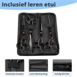 Petsify - Professionele 8-delige Huisdier Knipset - Effileerschaar Hond - Kam Hond - Schaar Hond - Katten Kam - Hondenschaar - Trimschaar Voor Honden - Kapperset - Zwart -Hondenartikelen Serie Winkel 1200x1200 1315