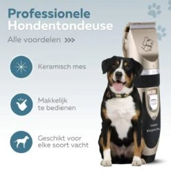 BYER Professionele Dieren Tondeuse Set - Voor Huisdieren Katten & Honden - Draadloos - Oplaadbare Pet Trimmer - Dog Tondeuze Clipper - 5 Standen & Vier Opzetkammen - Low Noise -Hondenartikelen Serie Winkel 1200x1200 1332