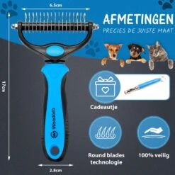 Hoogwaardige 2-Zijdige Hondenkam Hondenborstel Borstel Hond Klittenkam - Ondervacht Kam - Honden Borstel - Honden Kam - Hondenborstel Langharig - Hondenborstel Kortharig - Verwijdert Klitten - Voorkomt Verharing - Blauw - Woodoro 14 Hoogwaardige 2-Zijdige Hondenkam Hondenborstel Borstel Hond Klittenkam - Ondervacht Kam - Honden Borstel - Honden Kam - Hondenborstel Langharig - Hondenborstel Kortharig - Verwijdert Klitten - Voorkomt Verharing - Blauw - Woodoro -Hondenartikelen Serie Winkel 1200x1200 1375