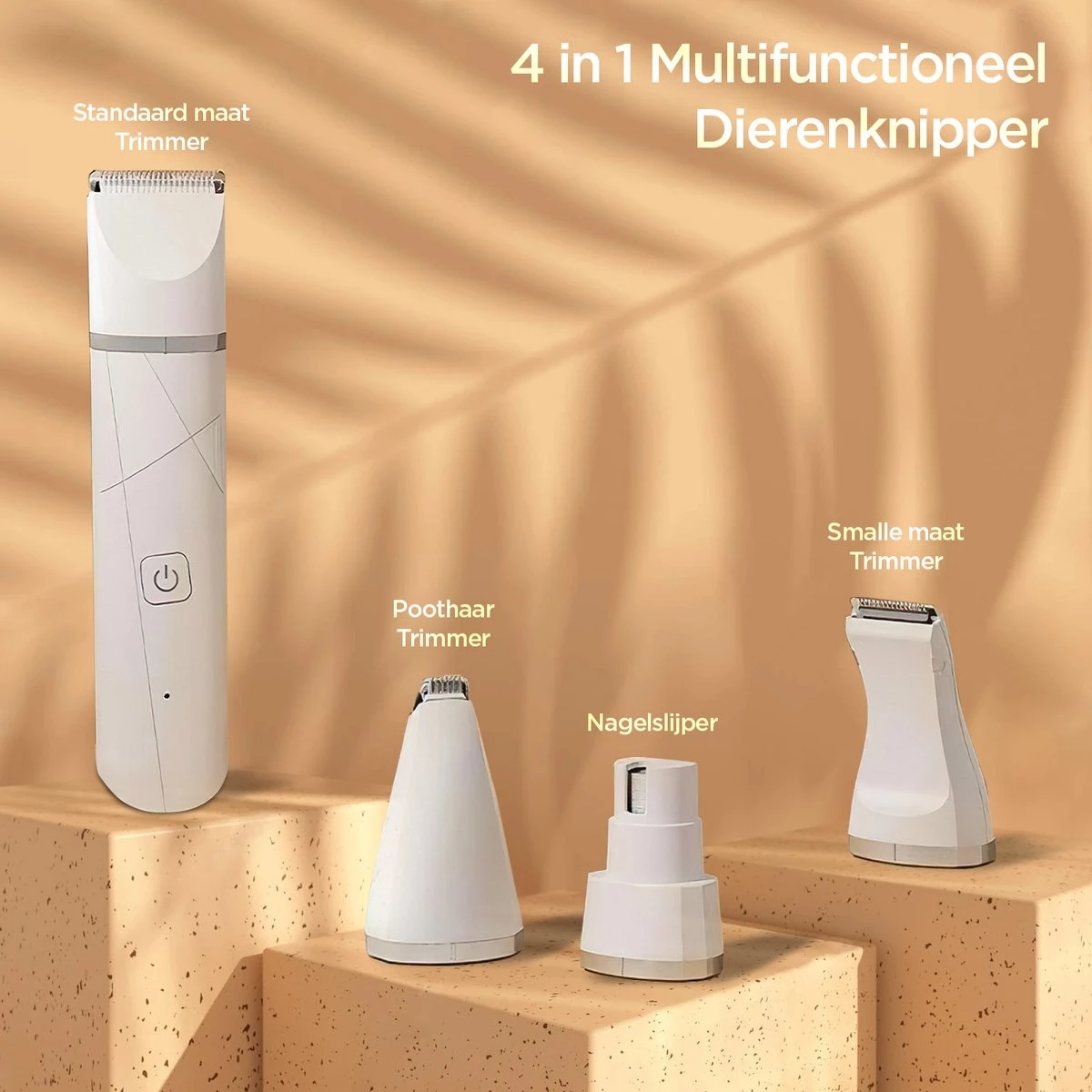 Revo Goods Professionele 4 In 1 Hondentondeuse Set -Ideaal Voor Honden En Andere Huisdieren - Slijper Inbegrepen -Draadloos - Ultra Stil 7 Revo Goods Professionele 4 In 1 Hondentondeuse Set -Ideaal Voor Honden En Andere Huisdieren - Slijper Inbegrepen -Draadloos - Ultra Stil - Afbeelding 6