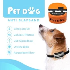 PET DOG® | Anti Blafband Voor Honden | 3 T/m 60 Kg | Oplaadbaar | Anti Blaf Band | Trainingsband | Vibratie En Geluid | Diervriendelijk | Shock Aan/uit Instelbaar -Hondenartikelen Serie Winkel 1200x1200 1433