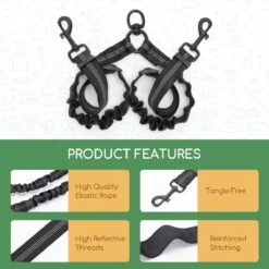 Nobleza Splitter Hondenriem - Dubbel Aanlijnriem Voor Honden - Splitter Verstelbaar - Zwart -Hondenartikelen Serie Winkel 1200x1200 1435