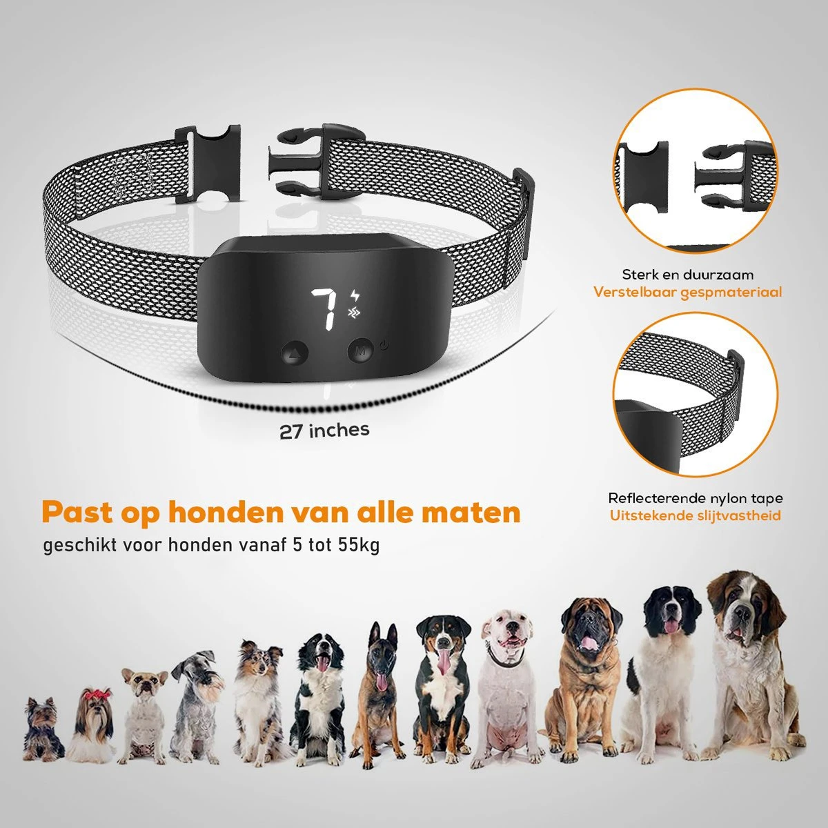 Salvano Anti Blafband - Blafband Voor Honden - Opvoedingshalsbanden - Voor Kleine En Grote Honden - Anti Blafband Zonder Schok- Oplaadbaar - Anti Blaf Apparaat - Blafband - Diervriendelijk 5 Salvano Anti Blafband - Blafband Voor Honden - Opvoedingshalsbanden - Voor Kleine En Grote Honden - Anti Blafband Zonder Schok- Oplaadbaar - Anti Blaf Apparaat - Blafband - Diervriendelijk - Afbeelding 3