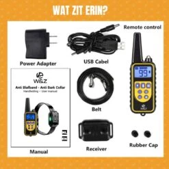 W&Z® Anti Blafband Inclusief Afstandsbediening- 3-60KG - Diervriendelijk - Zonder Schok - Vibratie/Audio/Licht - Anti Blaf Band - Water Bestendig -Hondenartikelen Serie Winkel 1200x1200 1483