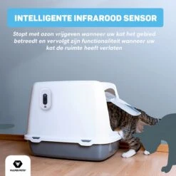Vulpes Pets® Kattenbak Geurverdrijver PRO - Ozon En Negatieve Ionen Functie - Infraroodsensor - Oplaadbaar - Geurverwijderaar - Air Eliminator - Wit -Hondenartikelen Serie Winkel 1200x1200 1657
