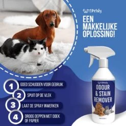 Petsly Odour & Stain Remover - Geurverwijderaars - Urine Vlekken Verwijderen Urinegeur Verwijderen Met Plantaardige Enzymen - 1L -Hondenartikelen Serie Winkel 1200x1200 1659