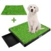 AWEMOZ Hondentoilet Kunstgras - Met 2 Matten En Opvangbak - 64x52x7,5cm - Puppy Pads - Zindelijkheidstraining Hond - Training Pads - Indoor / Outdoor Honden Toilet -Hondenartikelen Serie Winkel 1200x1200 1692