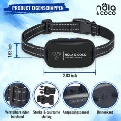Nola & Coco® Oplaadbare Anti Blafband - 4 Kleuren - Zonder Schok - Waterdichte Diervriendelijke Blaf Halsband - Opvoedingshalsband - Voor Grote En Kleine Honden - Lichte Vibratie En Geluid - 3 Tot 60kg -Hondenartikelen Serie Winkel 1200x1200 1714