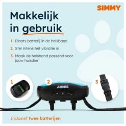 Simmy Anti Blafband - Diervriendelijke Opvoedingshalsband - Zwart En Blauw - Diervriendelijk - Zonder Schok - Anti Blaf Band Voor Grote En Kleine Honden -Hondenartikelen Serie Winkel 1200x1200 1723