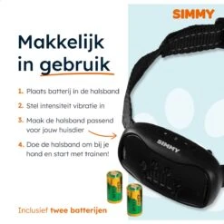 Simmy Anti Blafband - Diervriendelijke Opvoedingshalsband - Zwart En Blauw - Diervriendelijk - Zonder Schok - Anti Blaf Band Voor Grote En Kleine Honden -Hondenartikelen Serie Winkel 1200x1200 1727