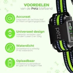 Petz - Anti Blafband - Anti Blafband Voor Kleine En Grote Honden - 5-55 KG - Vibratie En Audio - Diervriendelijk - GEEN Schokken - Opvoedingshalsband Zonder Schok En Diervriendelijk - Waterdicht - Oplaadbaar -Hondenartikelen Serie Winkel 1200x1200 1775