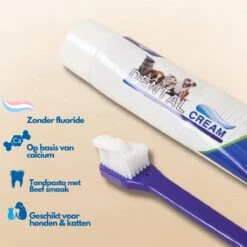 Hond En Kat Tandenborstel Verzorgingsset - Inclusief Tandpasta Met Beefsmaak - Vier Unieke Reinigingsborstels - Fluoride Vrij -Hondenartikelen Serie Winkel 1200x1200 1822