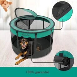 Meisterpet - Opvouwbare Puppyren Rond - (Ø X H) 115 X 58 Cm - Met Gratis Dieren Verzorging Set -Hondenartikelen Serie Winkel 1200x1200 1905