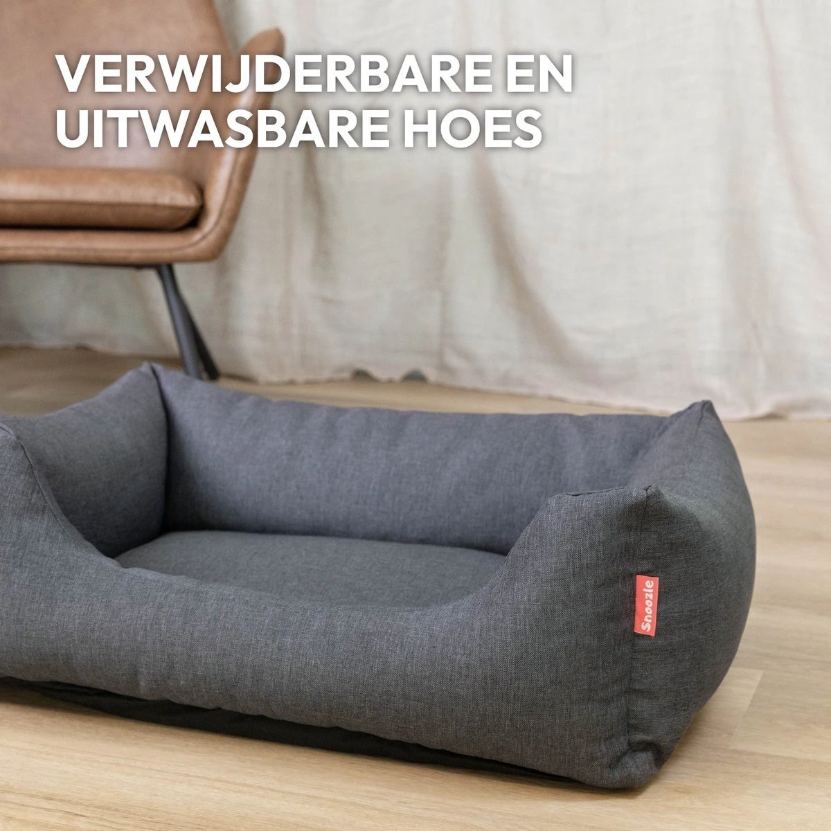 Snoozle Hondenmand - Zacht En Luxe Hondenkussen - Hondenbed - Wasbaar - Hondenmanden - 80 X 60cm 5 Snoozle Hondenmand - Zacht En Luxe Hondenkussen - Hondenbed - Wasbaar - Hondenmanden - 80 X 60cm - Afbeelding 3