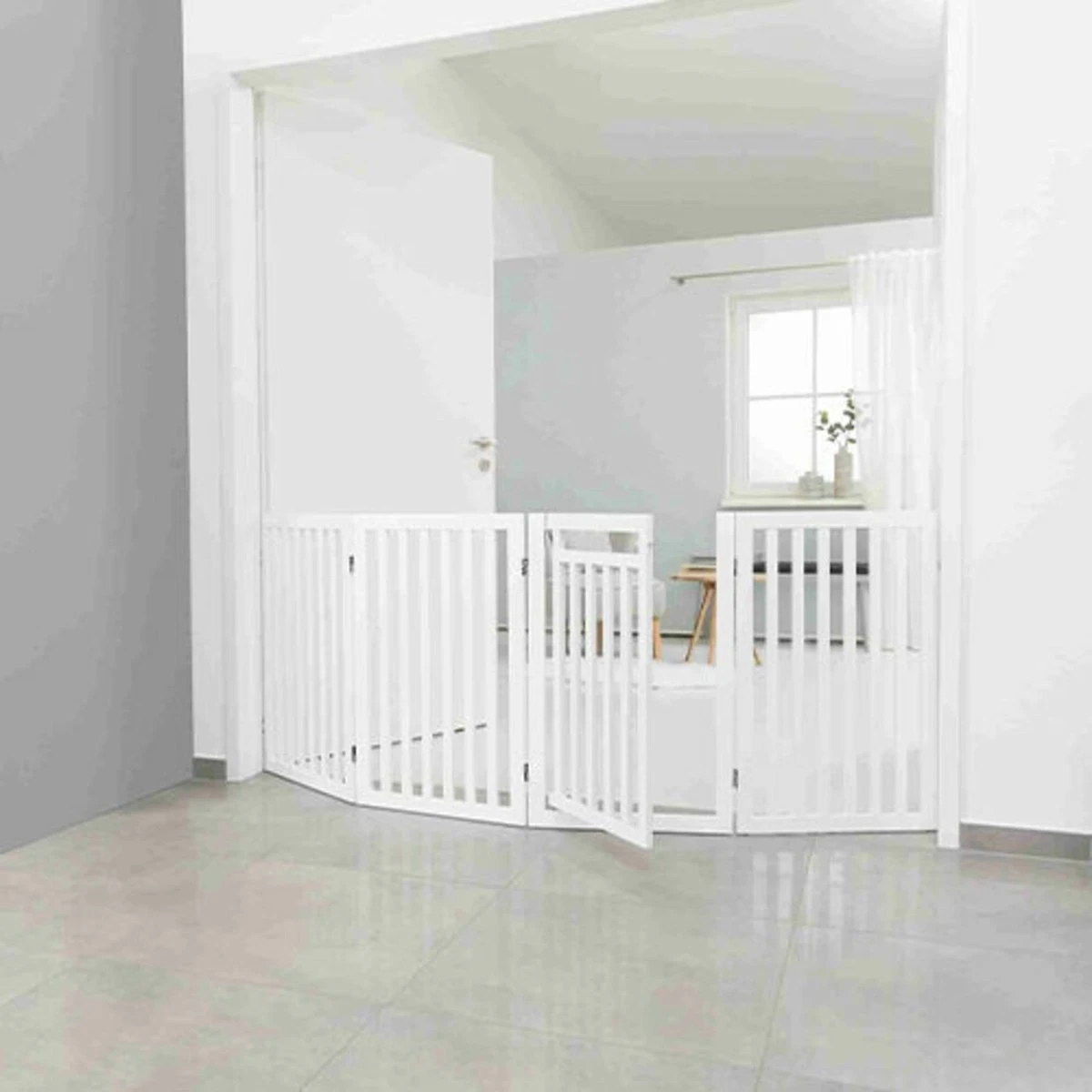 Trixie Hondenhek Met Deur Wit - 60-160 X 81 CM 7 Trixie Hondenhek Met Deur Wit - 60-160 X 81 CM - Afbeelding 5