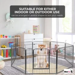 MaxxPet Puppyren - Hondenbench - Hondenren- Puppyren Met 8 Kennelpanelen - Staal -80 X 100 Cm Ø 210 Cm -Hondenartikelen Serie Winkel 1200x1200 1945
