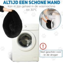 Pawzle Hondenmand - Donut Hondenkussen - Kattenmand - Bed Voor Honden & Katten - Wasbaar - 120cm - Zwart -Hondenartikelen Serie Winkel 1200x1200 195