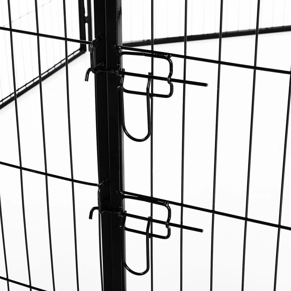 Merkloos Hondenren - Puppyren - Hondenkennel - 8 Kennelpanelen - Staal - 80 Cm Hoog - 640 Cm Omtrek - Uitbreidbaar 9 Merkloos Hondenren - Puppyren - Hondenkennel - 8 Kennelpanelen - Staal - 80 Cm Hoog - 640 Cm Omtrek - Uitbreidbaar - Afbeelding 7