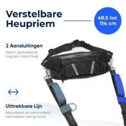 Canicross Looplijn Hond Met Heupriem Voor Hardlopen - Elastische Handsfree Hondenriem - Honden Trainingslijn - 150/200cm - Blauw -Hondenartikelen Serie Winkel 1200x1200 1995