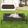 Merkloos Hondenbed - Hondenstretcher - Honden Ligbed - Inclusief 2 Overtrekhoezen - XL - 110x68cm - Grijs En Koffie