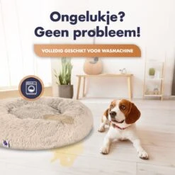 Pet Perfect Donut Hondenmand XXL - 100cm - Fluffy Hondenkussen - Hondenbed - Créme/Bruin -Hondenartikelen Serie Winkel 1200x1200 212