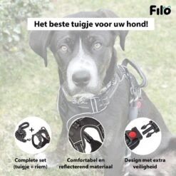 Filo Anti Trek Hondentuig Maat XL Met Hondenriem - Y Tuig Hond Verstelbaar - Hondenharnas Met Hondenlijn - Honden Tuigje - Leiband Hond - Hondentuigje - Extra Large - Riem -Hondenartikelen Serie Winkel 1200x1200 2127