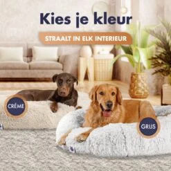Pet Perfect Donut Hondenmand XXL - 100cm - Fluffy Hondenkussen - Hondenbed - Créme/Bruin -Hondenartikelen Serie Winkel 1200x1200 214