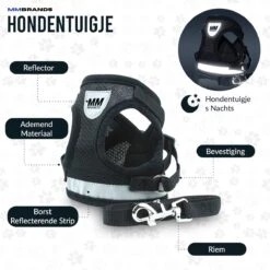 MM Brands Hondentuig - Harnas Hond - Y Tuig - Reflectie - Small - Zwart -Hondenartikelen Serie Winkel 1200x1200 2230