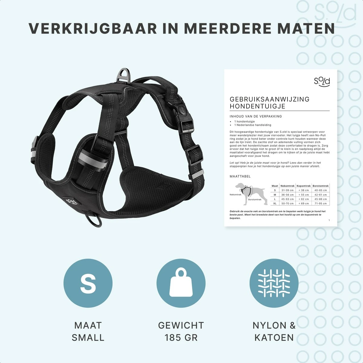 Hondentuigje - Anti-Trek Tuig - Hondenharnas - Y Tuig Hond - Reflecterend - Zwart - Maat S 10 Hondentuigje - Anti-Trek Tuig - Hondenharnas - Y Tuig Hond - Reflecterend - Zwart - Maat S - Afbeelding 8