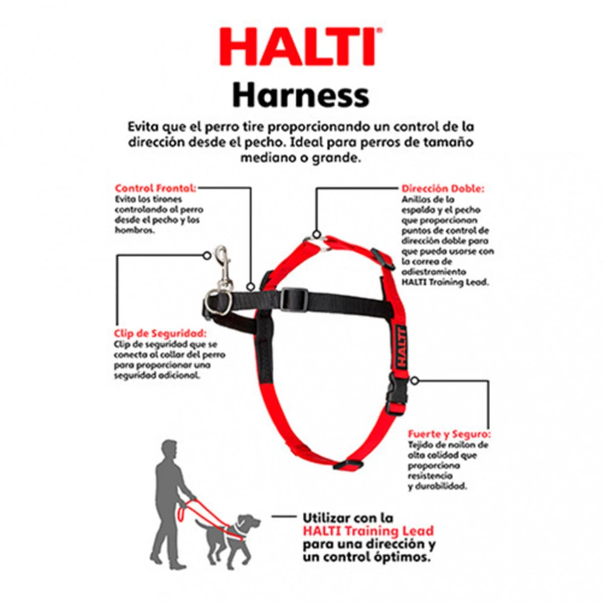 Company Of Animals Halti Harnass - Anti Trektuigje - Hond - Large - Borstomvang Boven De 80 Cm – Zwart 12 Company Of Animals Halti Harnass - Anti Trektuigje - Hond - Large - Borstomvang Boven De 80 Cm – Zwart - Afbeelding 11